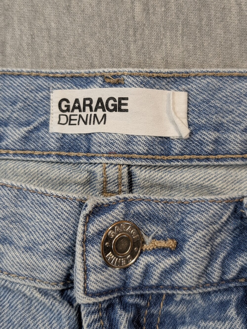 Garage Light Blue Wide Leg Jeans - Picture 3 of 14